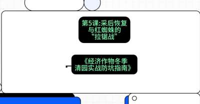 第5节：【柑橘清园】采后恢复与红蜘蛛的&ldquo;拉锯战&rdquo;，课程：《经济作物冬季清园&middot;实战防坑指南》#识农AI