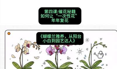 第四节：催花秘籍：如何让&ldquo;一次性花&rdquo;年年复花，课程：《蝴蝶兰雅养六讲：从阳台小白到园艺达人》#识农AI
