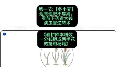 第一节：【冬小麦】返青追肥不靠猜，看苗下药省大钱